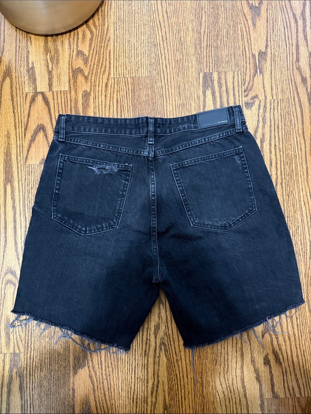 Forever 21 Black Distressed Denim Jean Shorts - Picture 2 of 9